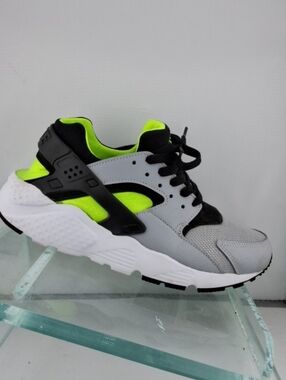 Nike Huarache Lime Green and Gray Athletic Shoe